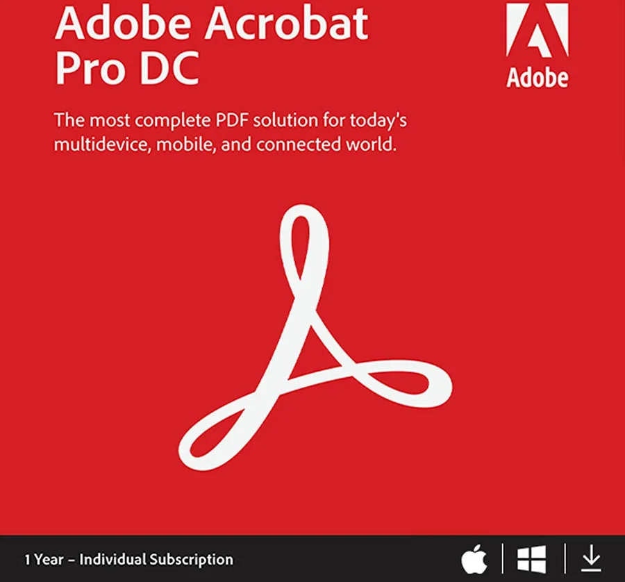 Adobe Acrobat Pro DC 1 Year Individual Redeem Code — Adobe · Sakane Tech