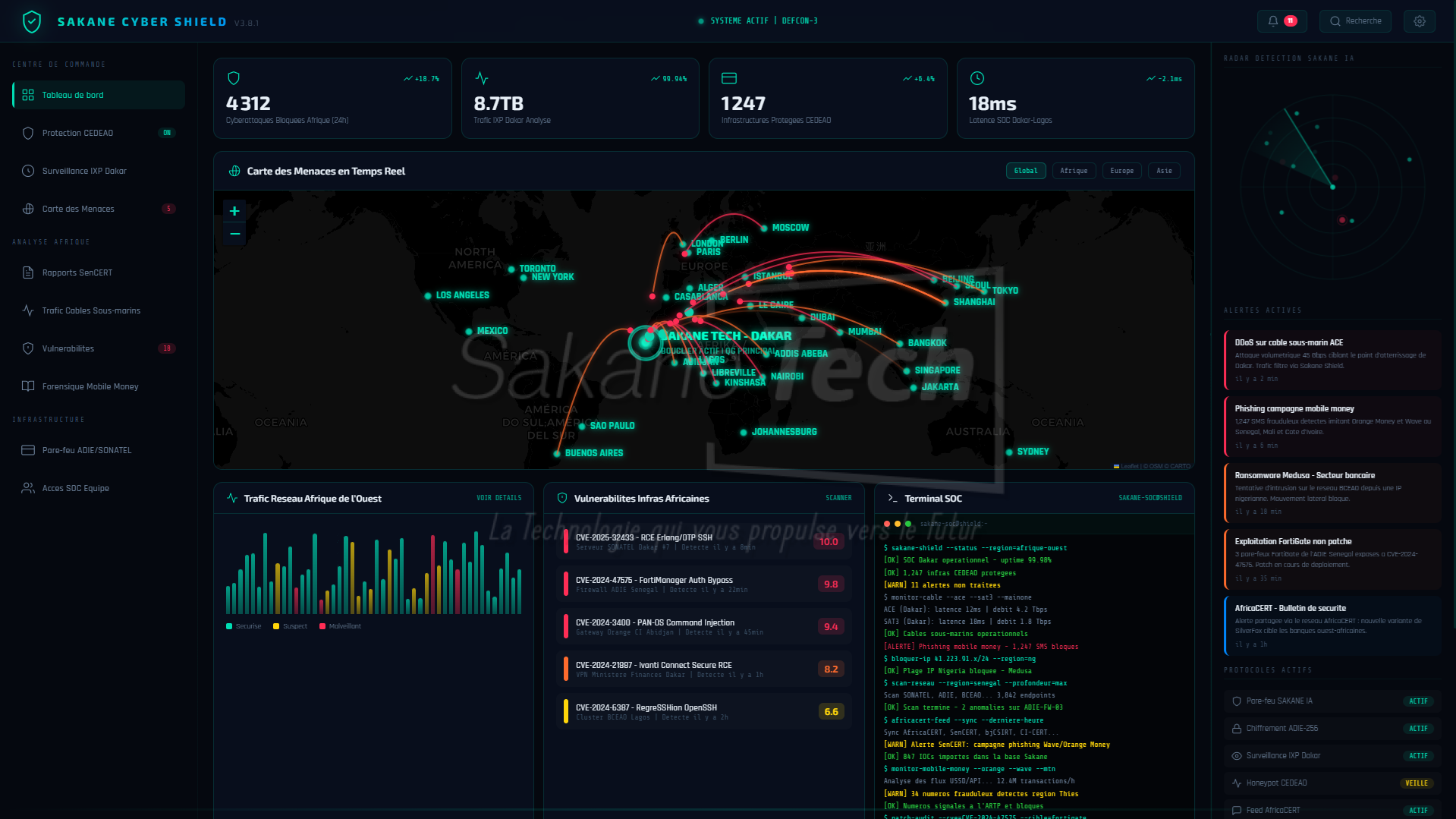 Logiciel Sakane Cyber Shield (Logiciel Cyber défense) - Licence Annuelle — Sakane Tech · Sakane Tech