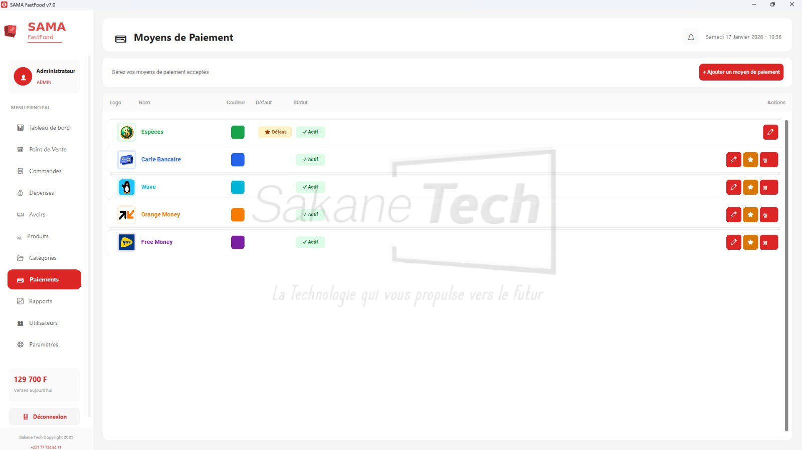 Logiciel SAMA Fast-Food avec IA - Licence à vie — Sakane Tech · Sakane Tech