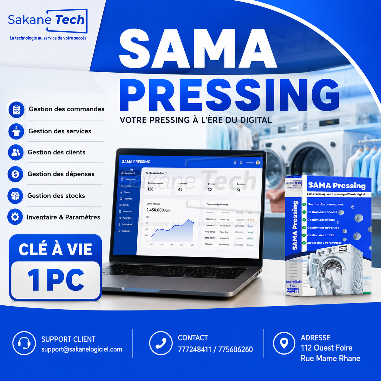 Logiciel SAMA pressing pro avec IA - Licence à vie — Sakane Tech · Sakane Tech